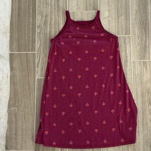 Mudd Burgundy Sleeveless Top with Embroidery